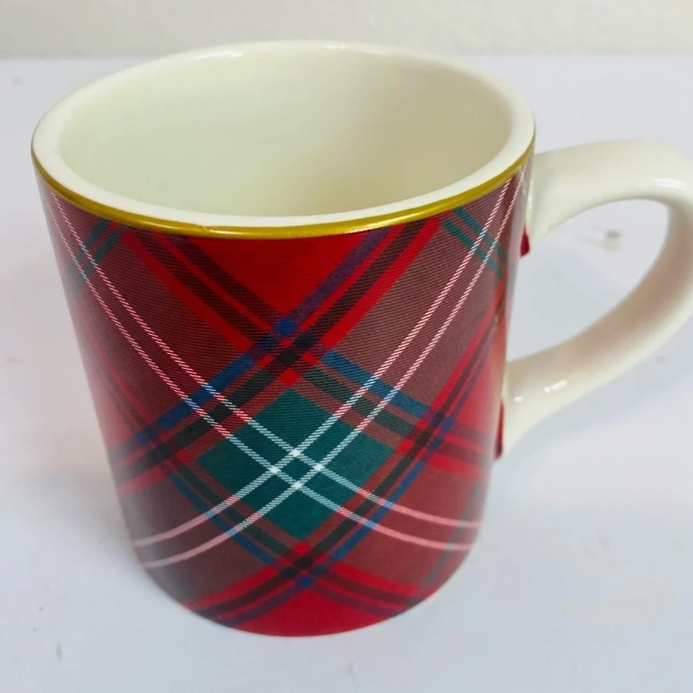 Williams Sonoma Tartan Plaid Mug 12oz